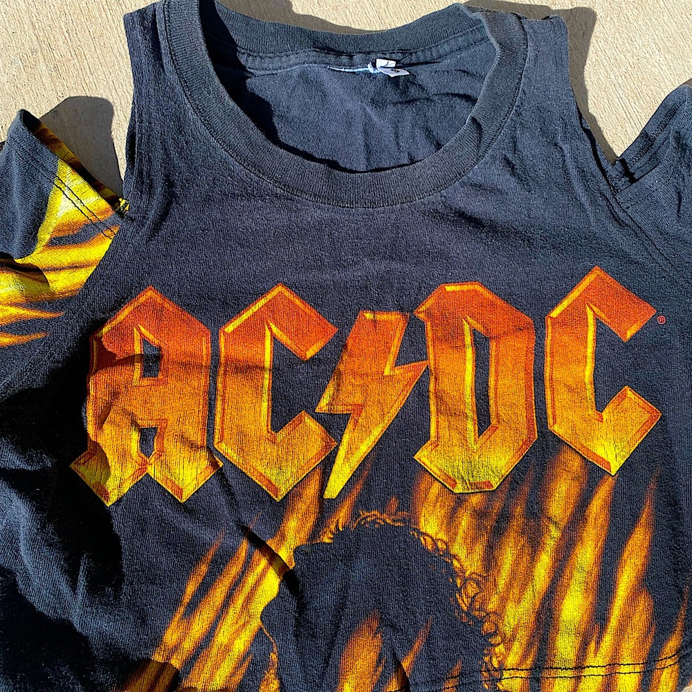 AC / DC Custom Crop Top 🖤⚡️